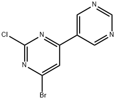 2-Chloro-4-bromo-6-(5-pyrimidyl)pyrimidine Struktur