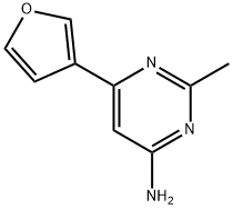 4-amino-6-(3-furyl)-2-methylpyrimidine Struktur