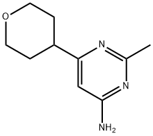 4-amino-6-(4-tetrahydropyranyl)-2-methylpyrimidine Struktur