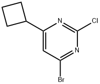 2-Chloro-4-bromo-6-(cyclobutyl)pyrimidine Struktur