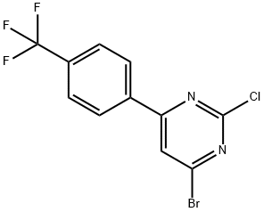 2-Chloro-4-bromo-6-(4-trifluoromethylphenyl)pyrimidine Struktur