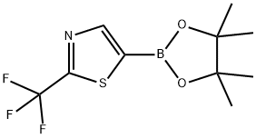 5-(tetramethyl-1,3,2-dioxaborolan-2-yl)-2-(trifluoromethyl)-1,3-thiazole Struktur