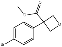 3-Oxetanecarboxylic acid, 3-(4-bromophenyl)-, methyl ester Struktur