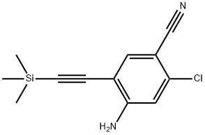 4-Amino-2-chloro-5-[(trimethylsilyl)ethynyl]benzonitrile Structure