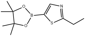 2-ethyl-5-(4,4,5,5-tetramethyl-1,3,2-dioxaborolan-2-yl)thiazole Struktur