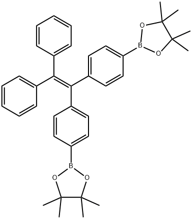 2,2'-((2,2-diphenylethene-1,1-diyl)bis(4,1-phenylene))bis(4,4,5,5-tetramethyl-1,3,2-dioxaborolane) Struktur