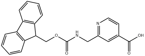 2-({[(9H-fluoren-9-ylmethoxy)carbonyl]amino}methyl)pyridine-4-carboxylic acid Structure