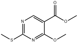 5-Pyrimidinecarboxylic acid, 4-methoxy-2-(methylthio)-, methyl ester Struktur