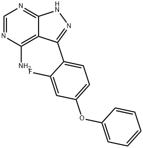 1H-Pyrazolo[3,4-d]pyrimidin-4-amine, 3-(2-fluoro-4-phenoxyphenyl)- Struktur