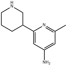 4-Amino-2-methyl-6-(piperidin-3-yl)pyridine Struktur