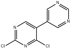 2,4-Dichloro-5-(pyrimidin-5-yl)pyrimidine Struktur