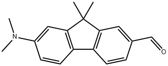 7-(dimethylamino)-9,9-dimethyl-9H-fluorene-2-carbaldehyde Struktur