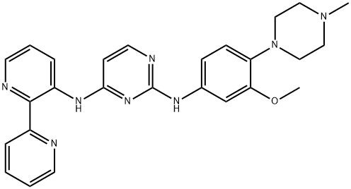 N4-([2,2-bipyridin]-3-yl)-N2-(3-methoxy-4-(4-methylpiperazin-1-yl)phenyl)pyrimidine-2,4-diamine Struktur