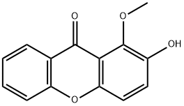 2-Hydroxy-1-methoxyxanthone Struktur