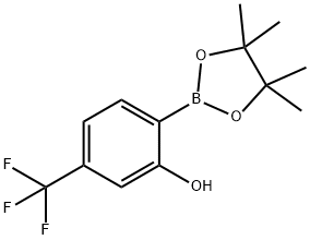 2-(4,4,5,5-Tetramethyl-1,3,2-dioxaborolan-2-yl)-5-(trifluoromethyl)phenol Struktur