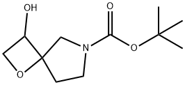 tert-butyl 3-hydroxy-1-oxa-6-azaspiro[3.4]octane-6-carboxylate Struktur