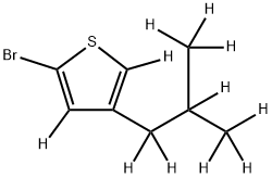 2-Bromo-4-(iso-butyl)thiophene-d11 Struktur