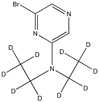 2-Bromo-6-(diethylamino-d10)-pyrazine Struktur