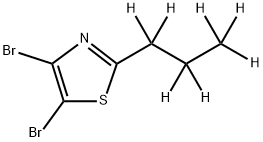 4,5-Dibromo-2-(n-propyl-d7)-thiazole Struktur