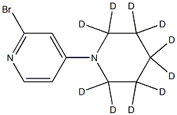 2-Bromo-4-(piperidino-d10)-pyridine Struktur