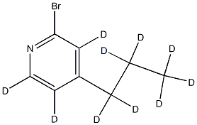 2-Bromo-4-(n-propyl)pyridine-d10 Struktur