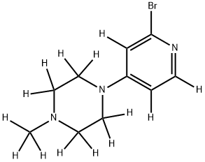 2-Bromo-4-(N-methylpiperizin-1-yl)pyridine-d14 Struktur