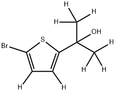 2-Bromo-5-(1-hydroxy-1-methylethyl)thiophene-d8 Struktur