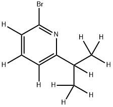 2-Bromo-6-(iso-propyl)pyridine-d10 Struktur