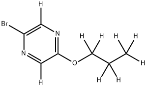 2-Bromo-5-(n-propoxy)pyrazine-d9 Struktur