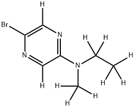 2-Bromo-5-(methylethylamino)pyrazine-d10 Struktur