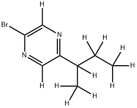 2-Bromo-5-(sec-butyl)pyrazine-d11 Struktur