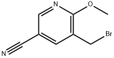 5-Bromomethyl-6-methoxy-nicotinonitrile Struktur