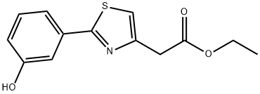 ethyl 2-(2-(3-hydroxyphenyl)thiazol-4-yl)acetate Struktur