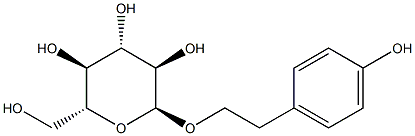 (2R,3S,4S,5R,6S)-2-(hydroxymethyl)-6-(4-hydroxyphenethoxy)tetrahydro-2H-pyran-3,4,5-triol Struktur