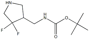 tert-butyl ((4,4-difluoropyrrolidin-3-yl)methyl)carbamate Struktur