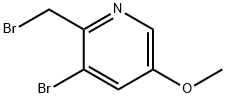 Pyridine, 3-bromo-2-(bromomethyl)-5-methoxy- Struktur