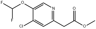 Methyl 2-(4-chloro-5-(difluoromethoxy)pyridin-2-yl)acetate Struktur