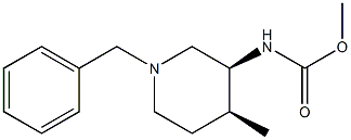 methyl ((3S,4S)-1-benzyl-4-methylpiperidin-3-yl)carbamate Struktur