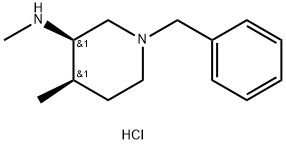 (3R,4R)-1-benzyl-N,4-dimethylpiperidin-3-amine hydrochloride Struktur