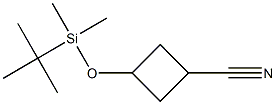 3-[(tert-butyldimethylsilyl)oxy]cyclobutane-1-carbonitrile Struktur