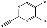 5-Bromo-4-chloropyrimidine-2-carbonitrile Struktur