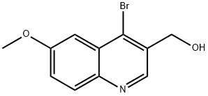 3-Quinolinemethanol, 4-bromo-6-methoxy- Struktur