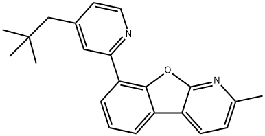 8-[4-(2,2-dimethylpropyl)-2-pyridinyl]-2-methylBenzofuro[2,3-b]pyridine Struktur