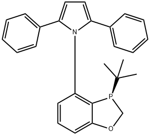 (R)-1-(3-(tert-butyl)-2,3-dihydrobenzo[d][1,3]oxaphosphol-4-yl)-2,5-diphenyl-1H-pyrrole Struktur