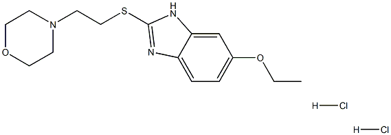 6-ethoxy-2-{[2-(morpholin-4-yl)ethyl]sulfanyl}-1H-1,3-benzodiazole dihydrochloride Struktur