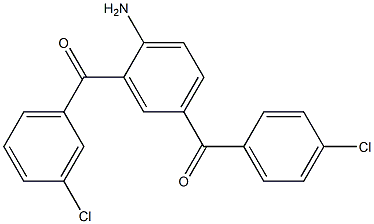 Methanone, [2-amino-5-(4-chlorobenzoyl)phenyl](3-chlorophenyl)- Struktur