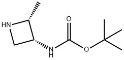 tert-butyl N-[(2R,3R)-2-methylazetidin-3-yl]carbamate Struktur