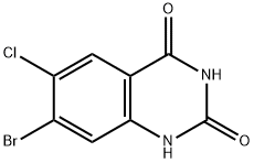 2,4(1H,3H)-Quinazolinedione, 6-chloro-7-bromo- Struktur