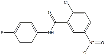 2-chloro-N-(4-fluorophenyl)-5-nitrobenzamide Struktur