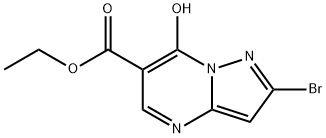 ethyl 2-bromo-7-hydroxypyrazolo[1,5-a]pyrimidine-6-carboxylate Struktur